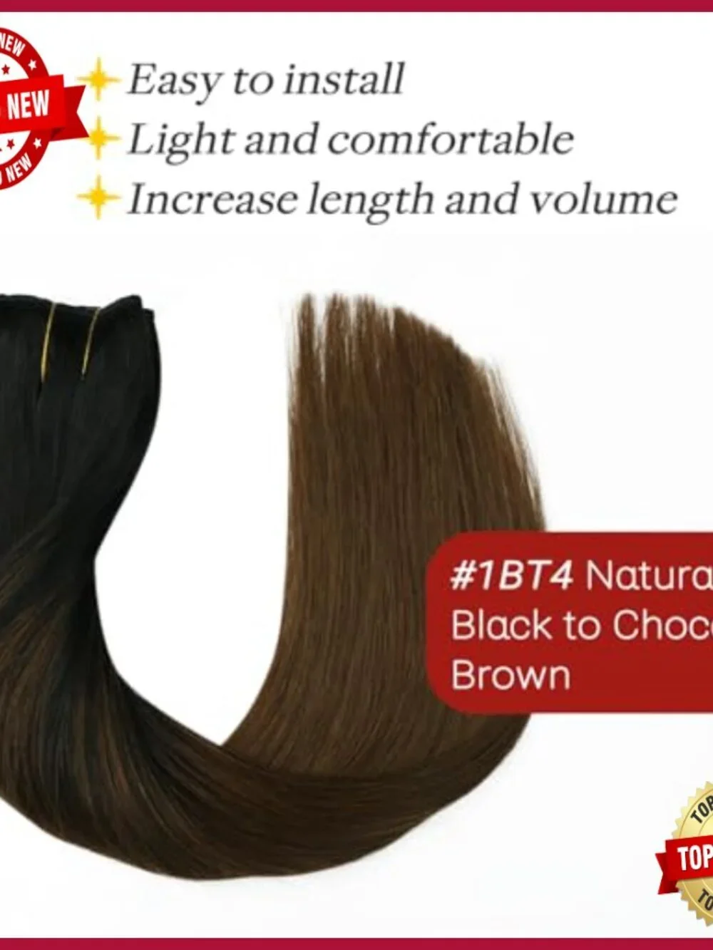 Real Human Hair Extensions 18 Inch Clip In Invisible Wire Straight